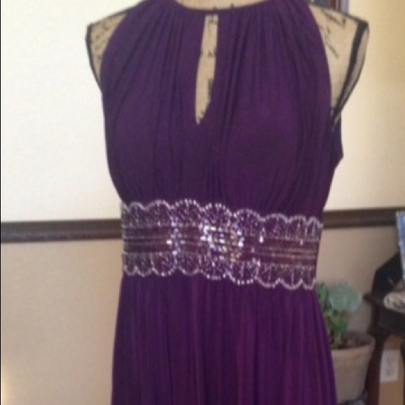 🛍 HP 7/29/19👛David's Bridal Dress, Eggplant - Picture 4 of 7